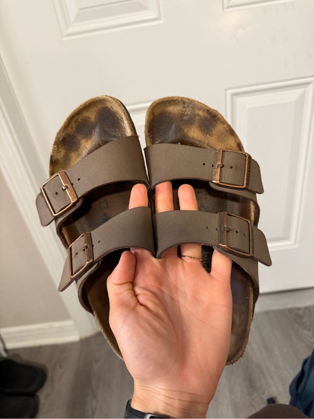 Birkenstock Women's Double-Buckle Slide Sandals in Brown